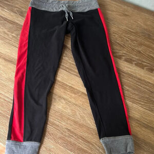 ♥️Tommy Hilfiger Sport black & red Jogger Sweat Pants Size large